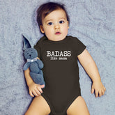 Badass like mama unisex infant baby boy girl clothes Mommy and me bodysuit Cool newborn gift with funny sayings